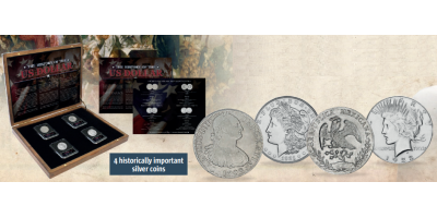 De geschiedenis van de Amerikaanse Dollar in 4 originele zilveren munten